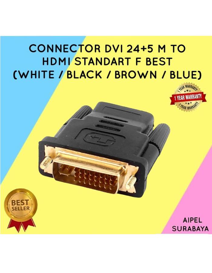 245h Connector Dvi 245 Male To Hdtv Standart Female Best White