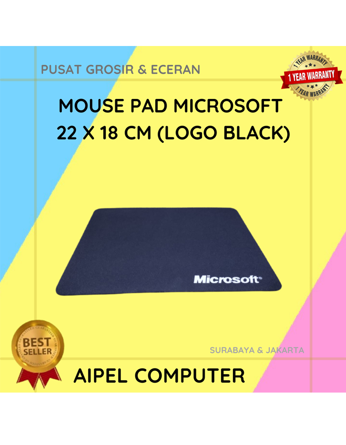 MPM MOUSE PAD MICROSOFT 22 X 18 CM (LOGO BLACK) SWALAYAN KOMPUTER