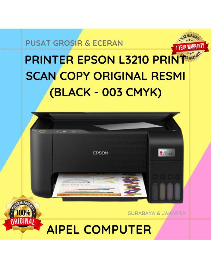 L3210 Printer Epson L3210 Print Scan Copy Original Resmi Black 003 Cmyk Swalayan Komputer 3617