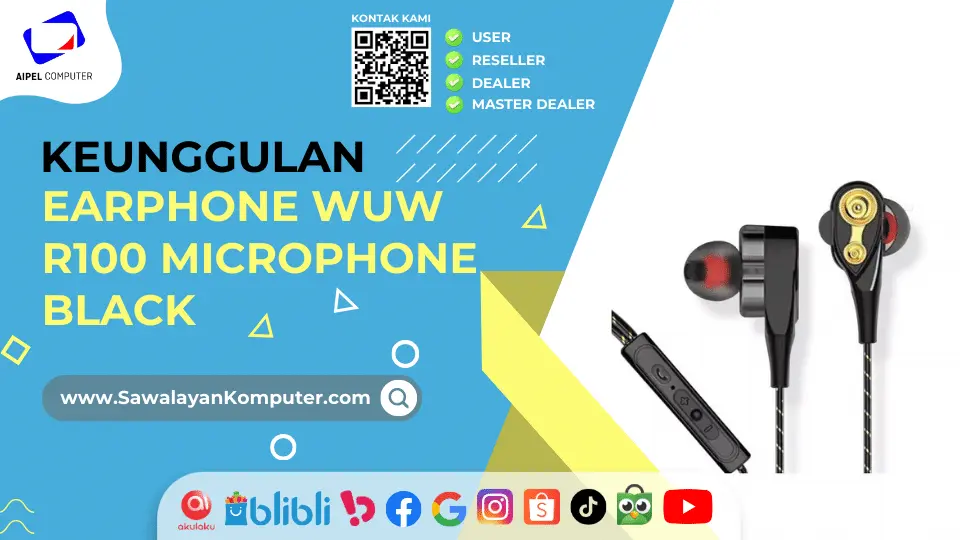 Keunggulan Earphone WUW R100 Microphone Black