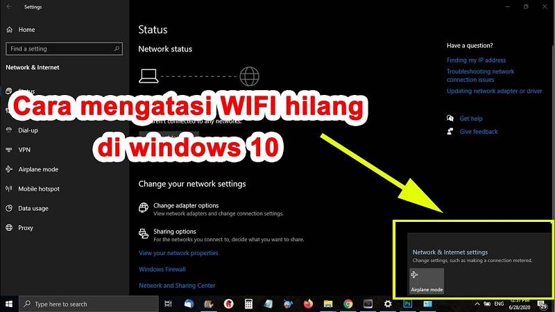 WiFi Laptop Hilang