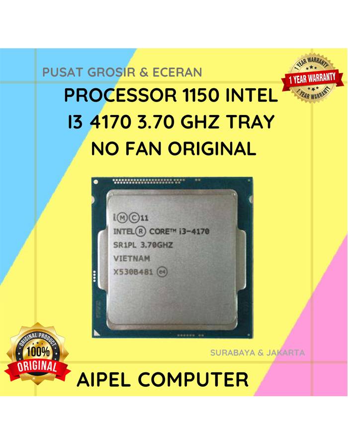 4170 | PROCESSOR 1150 INTEL I3 4170 3.70 GHZ TRAY NO FAN ORIGINAL ...
